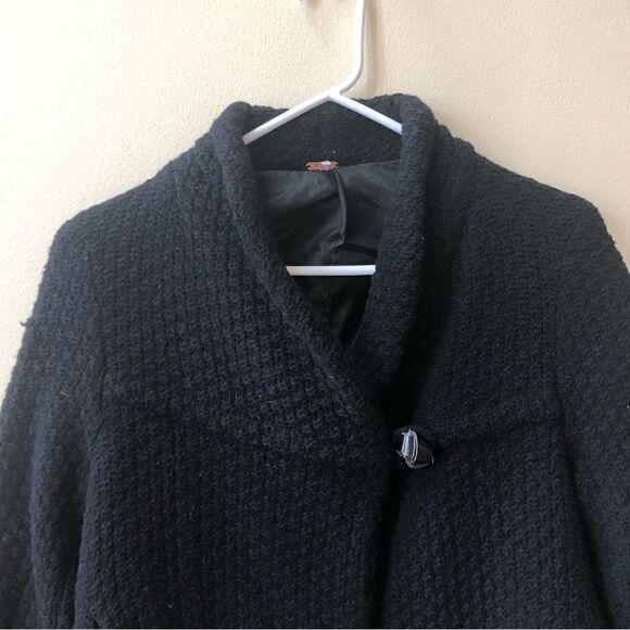 Free People Lambswool Textured Cardigan Jacket - Picture 2 of 8